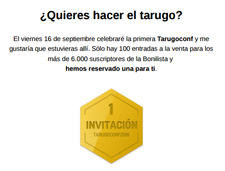 Invitacion Tarugoconf